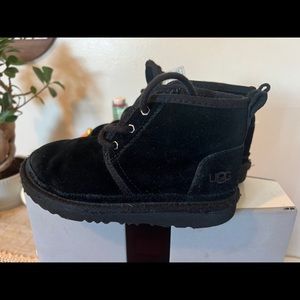 Boys black Ugg boots size 1 kids